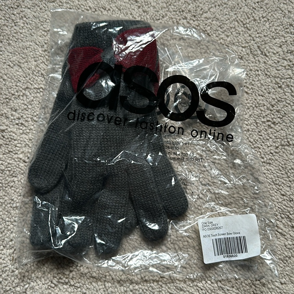 ASOS Touch Screen Gloves with Bow Detail